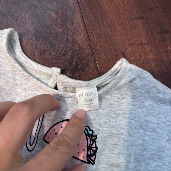 PL Baby By Petit Lem Girl's 6 Months Taco Tuesday Outfit Top Shorts Tacos - Picture 4 of 7